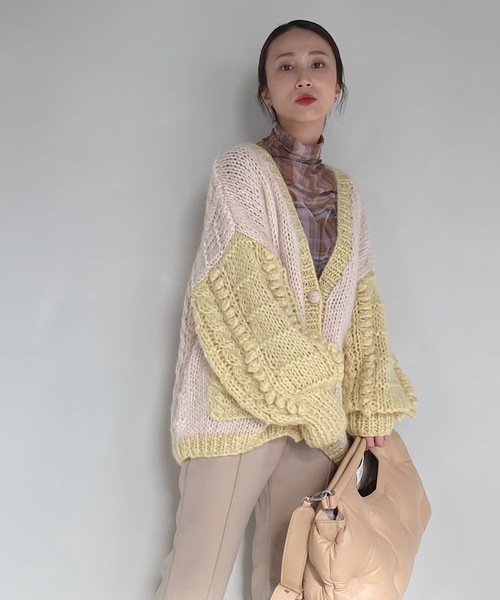 人気HOT カーディガン Se original bicolor knit cardigan sanw21a026 ZOZOTOWN PayPayモール店 - 通販 - PayPayモール 大特価即納