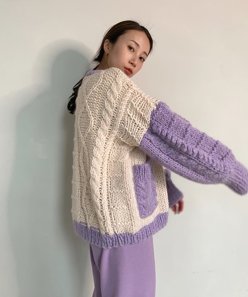人気HOT カーディガン Se original bicolor knit cardigan sanw21a026 ZOZOTOWN PayPayモール店 - 通販 - PayPayモール 大特価即納