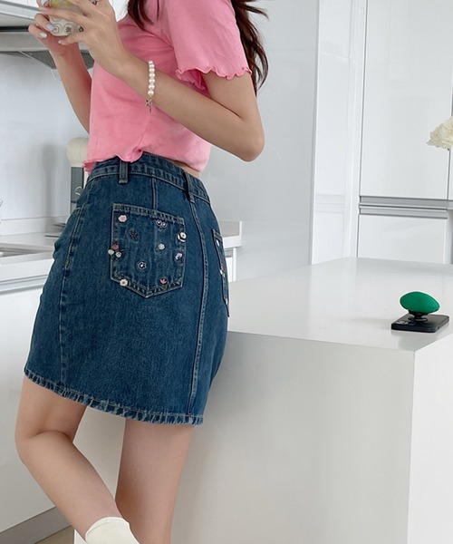 LGB デニムミニスカート 27 美品】L.G.B. デニムマイクロミニスカート