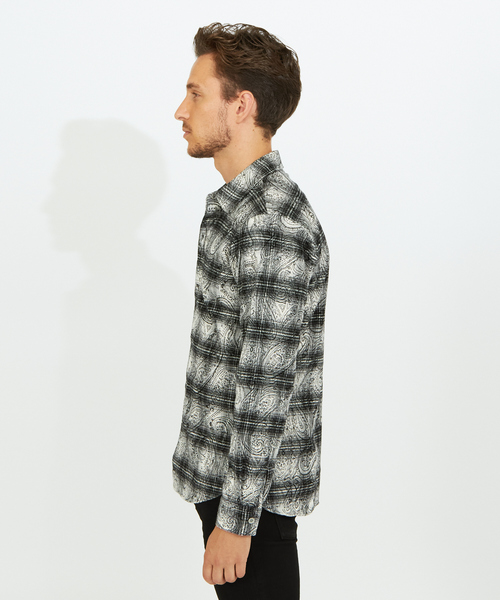 5351プール・オム（5351POUR LES HOMMES）/カモフラージュフロッキープリントシャツ 5351 POUR LES HOMMES シャツ カモフラージュフロッキープリントシャツ