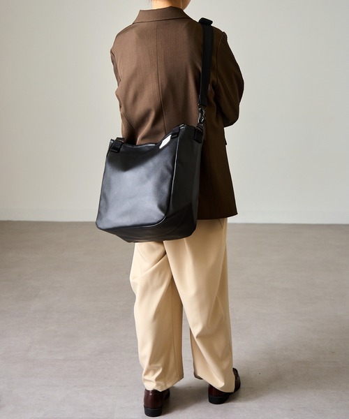 トートバッグ 「FREDRIK PACKERS」EC限定 A4ファイル収納可能！MISSION TOTE S ECO LEATHER レディースの画像