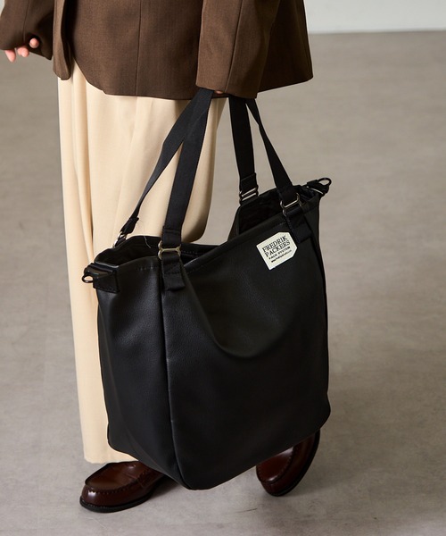 トートバッグ 「FREDRIK PACKERS」EC限定 A4ファイル収納可能！MISSION TOTE S ECO LEATHER レディースの画像