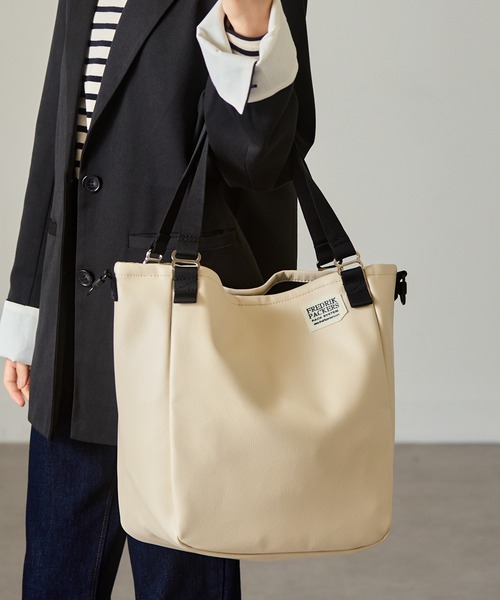 トートバッグ 「FREDRIK PACKERS」EC限定 A4ファイル収納可能！MISSION TOTE S ECO LEATHER レディースの画像