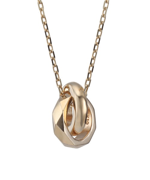 ネックレス LH Petite Modern カッティングダブルリングプチネックレス/K10ゴールド メンズ レディースの画像