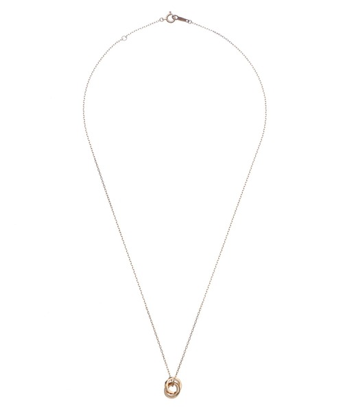 ネックレス LH Petite Modern カッティングダブルリングプチネックレス/K10ゴールド メンズ レディースの画像
