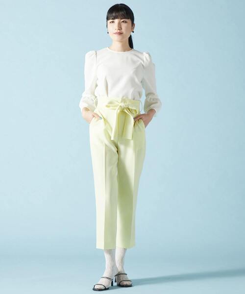 Tiara パンツ リボンテーパードパンツ レディース : ZOZOTOWN