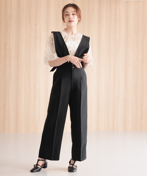 mysty woman(ミスティウーマン) シャツ ブラウス フローラルレース mysty woman(ミスティウーマン) シャツ ブラウス フローラルレース