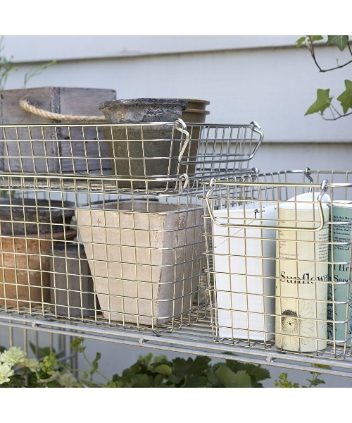 無印良品（MUJI） 収納 ステンレスワイヤーバスケット1 約幅26×奥行