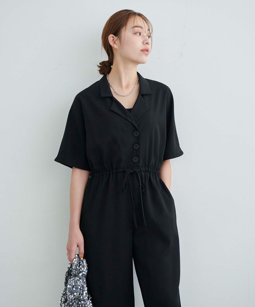 サロペット・オーバーオール・オールインワン Eaphi SHEER LAYERED EMBROIDERY ALLINONE Eaphi SHEER LAYERED EMBROIDERY ALLINONE サロペット