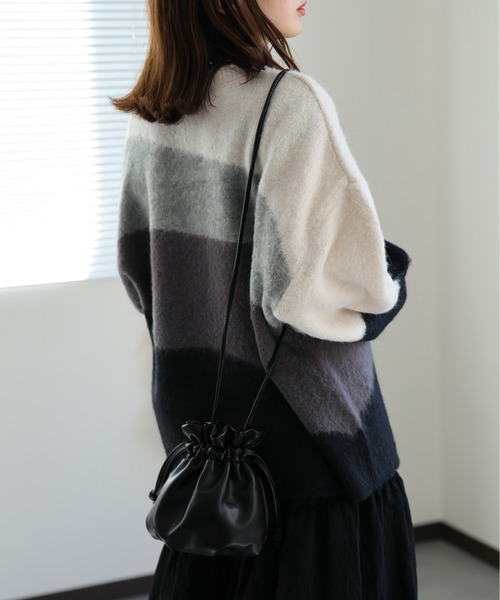 ニット セーター モヘアタッチグラデーションニット レディース sakishimatokyo ニット セーター モヘアタッチグラデーション