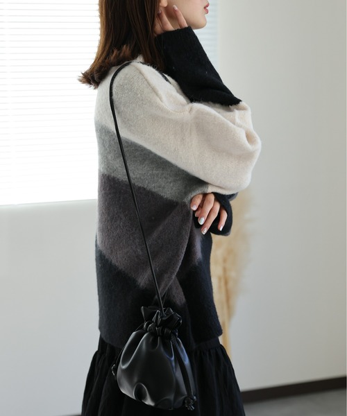 sakishimatokyo ニット セーター モヘアタッチグラデーションニット