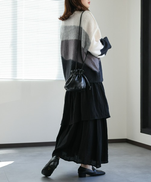 ニット セーター モヘアタッチグラデーションニット レディース sakishimatokyo ニット セーター モヘアタッチグラデーション
