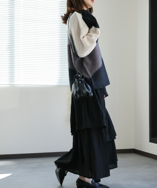 sakishimatokyo ニット セーター モヘアタッチグラデーションニット