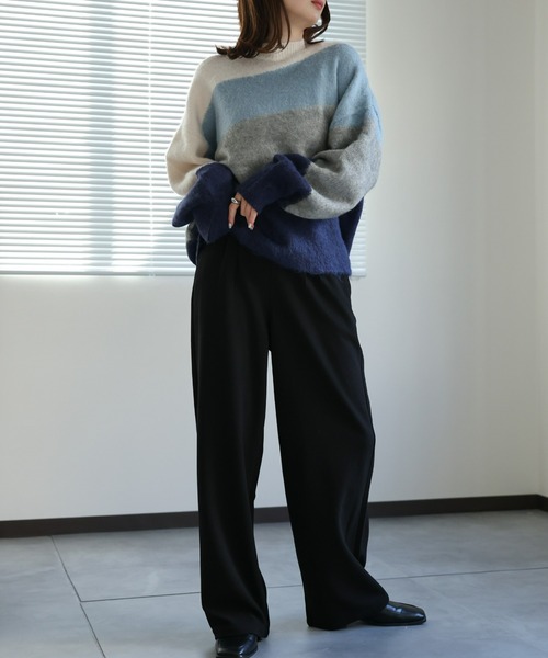 sakishimatokyo ニット セーター モヘアタッチグラデーションニット