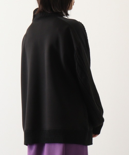 ニット セーター Anna Nicola 異素材切替ブークレーニット レディース Anna Nicola ニット セーター 異素材切替ブークレーニット