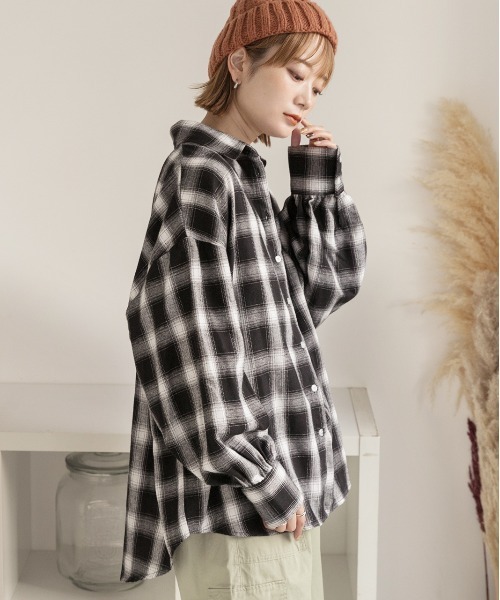 ad thie（アドティエ） ブラウス シャツ 選べる2柄 ネルチェックビック