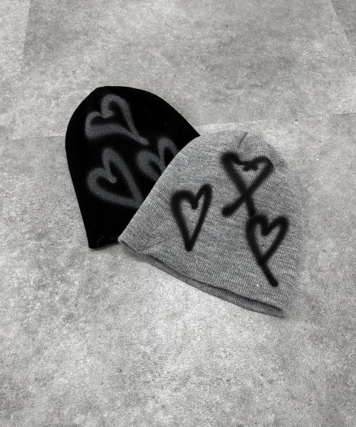 APE ハートデザイン ニット帽 A'GEM/9 × .kom『HONE J X TARGETTO』HONEY HEART BEANIE/ハニーハート