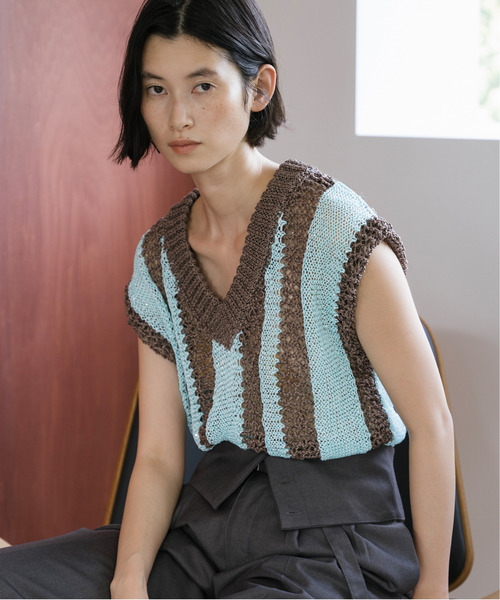AMOMENTO STRIPE CORSET VESTアモーメント ベスト ジレ AMOMENTO STRIPE CORSET VESTアモーメント ベスト ジレ - メルカリ