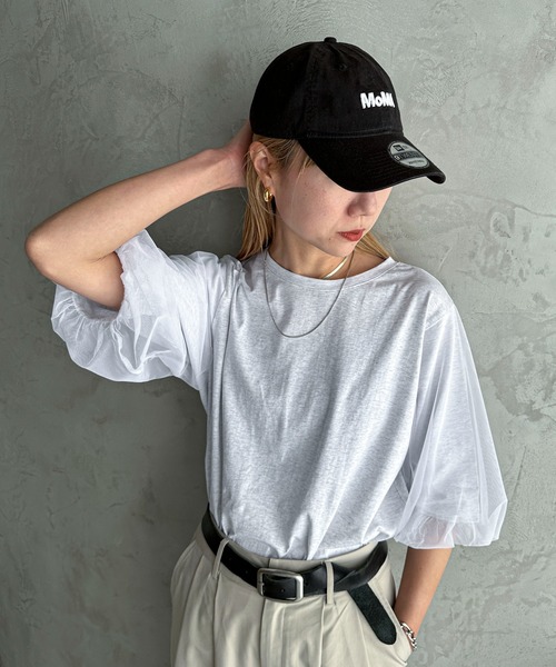 feepur（フェピュール） tシャツ Tシャツ チュールバルーンスリーブTee 