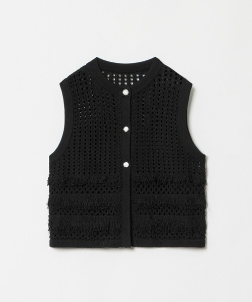 美品 LOULOU WILLOUGHBY ニット ベスト フリンジクロッシェジレ LOULOU WILLOUGHBY ベスト ジレ 「LOULOU WILLOUGHBY」フリンジ