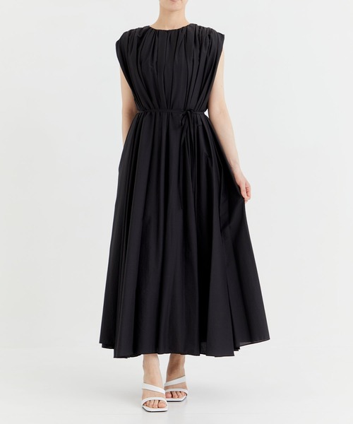 新品　ドメル　DOMELLE サテンドレス ブラックワンピース　　1 DOMELLE（ドメル） ワンピース 「DOMELLE/ドメル」別注 N/C TAFFETA