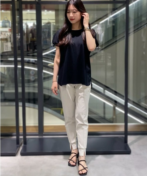 la.f（ラ・エフ） パンツ 裾スリットジョガーパンツ「洗濯機で