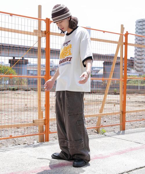 WEGO tシャツ WEGO/モチーフ刺繍リンガーT メンズ レディース