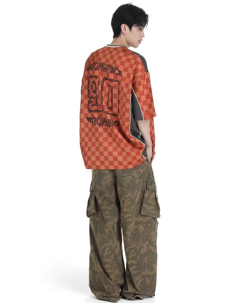 MASONPRINCE tシャツ オーバーサイズ グラフィックチェック柄