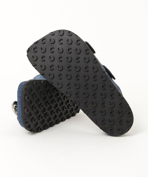 MARINE SERRE サンダル REGENERATED DEADSTOCK DENIM MS GROUND