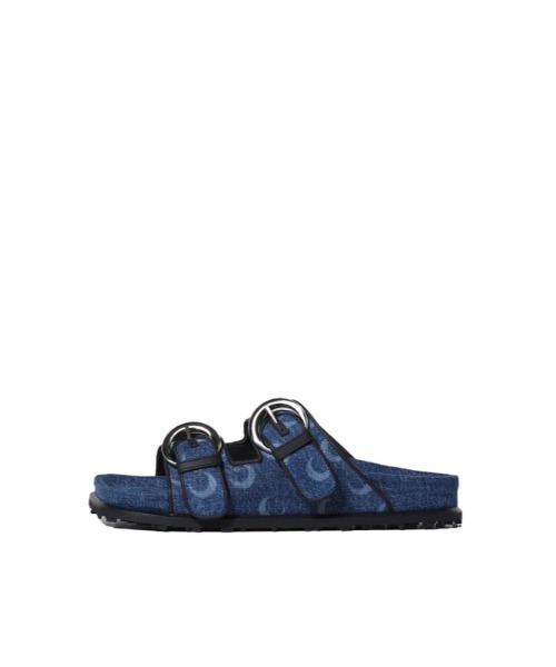 MARINE SERRE サンダル REGENERATED DEADSTOCK DENIM MS GROUND