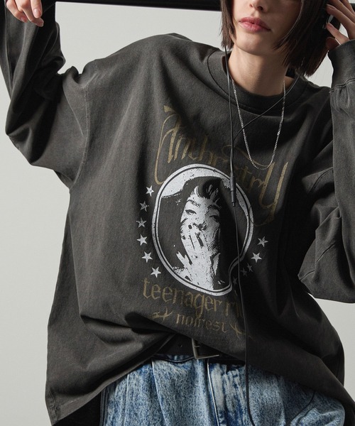 Alfred Alex ヴィンテージ　プリントTシャツ　ロンT tシャツ 「Alfred Alex」ヴィンテージメイクデザイン ビッグ