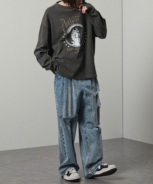 Alfred Alex ヴィンテージ　プリントTシャツ　ロンT tシャツ 「Alfred Alex」ヴィンテージメイクデザイン ビッグ