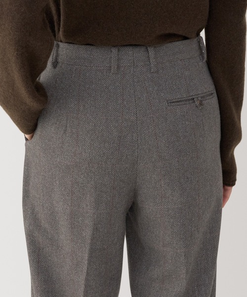 MUJI Labo パンツ 「MUJI Labo」婦人 ウール混ストレートパンツ
