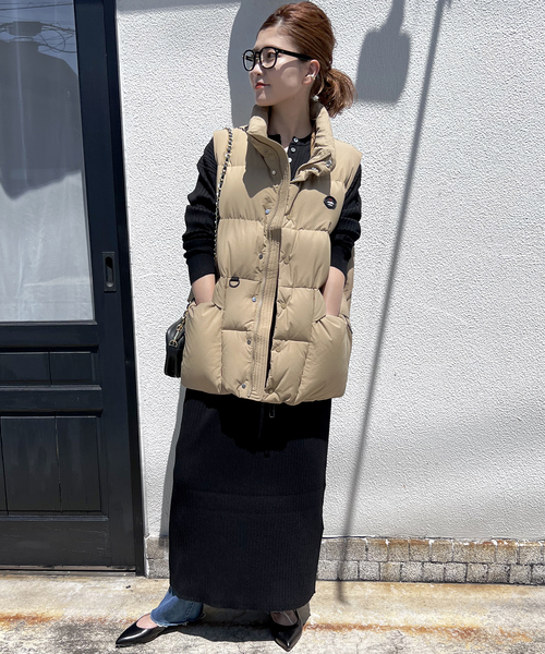 Spick＆Span ワンピース 「追加」ヘンリーネックリブニット