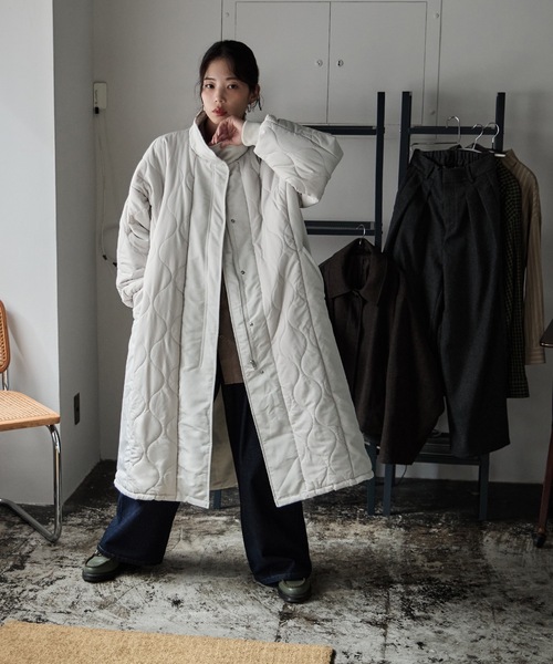 etoll. ダウンコート ダウンジャケット キルティング切替オフライン