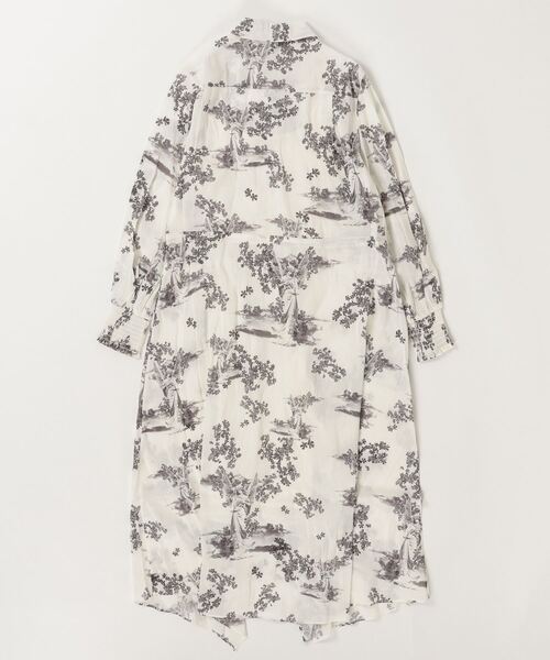 ALLSAINTS ワンピース SKYE FLORAL ASYMMETRIC HEM MIDI DRESS
