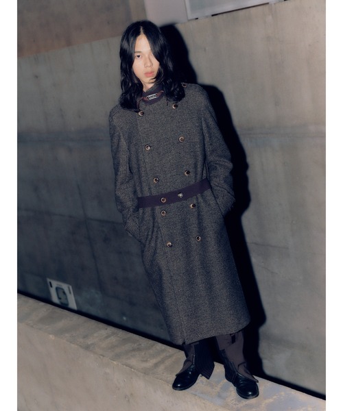 N'enuphar トレンチコート コート ミックスツイードトレンチコート