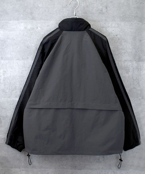 ナイロンジャケット front embroidery raglan sleeves nylon jacket