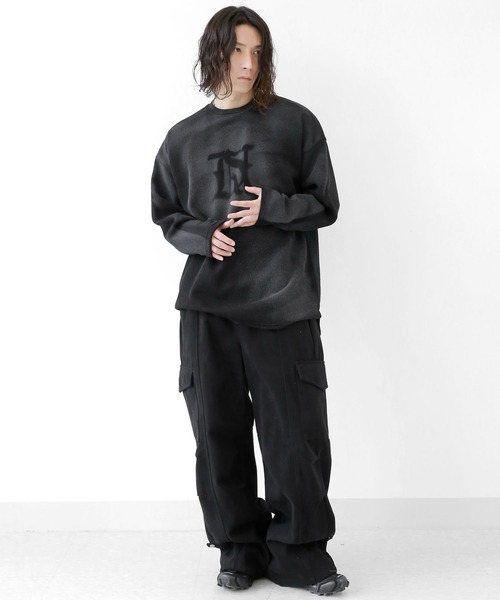 即完売品 refomed MANUAL MIND L/S TEE BLACK 2 minsobi（ミンソビ） tシャツ スプレーロゴTシャツ レタリングT ロング