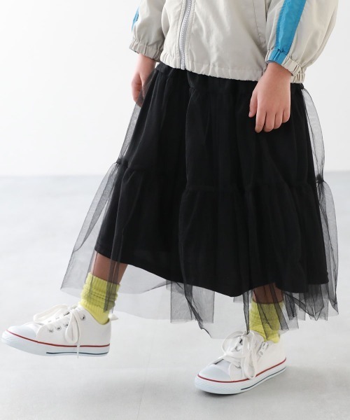 devirock（デビロック） スカート チュールギャザー ロングスカート