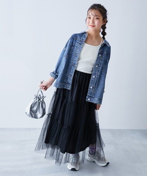 devirock（デビロック） スカート チュールギャザー ロングスカート