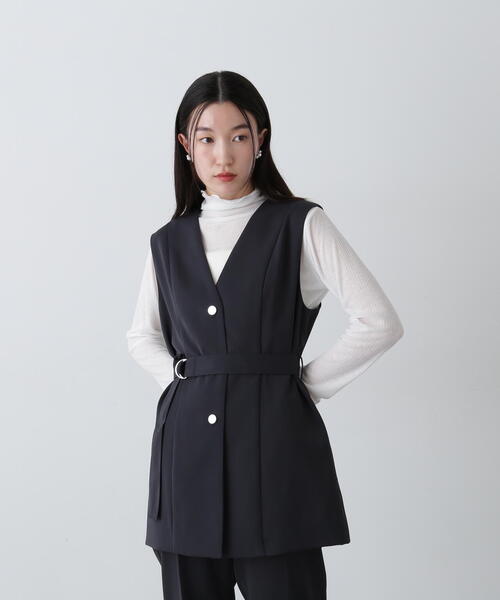 ベスト ジレ ドライタッチペプラムジレ レディース N.Natural Beauty Basic ベスト ジレ 「セットアップ対応
