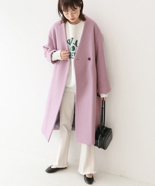 aie ノーカラーコート　ペイズリー aie ノーカラーコート ペイズリー aie ノーカラーコート ペイズリー