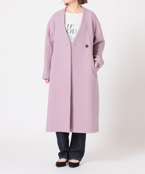 SLOBE IENA（スローブイエナ） ノーカラーコート 36 ベージュ