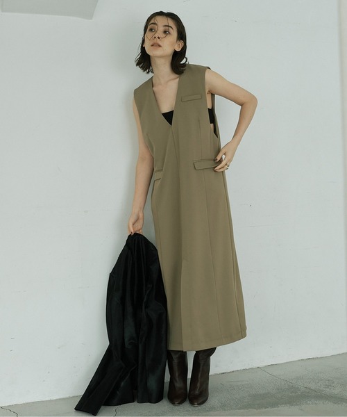 GALLARDAGALANTE」 サロペットスカート M ベージュ レディース 