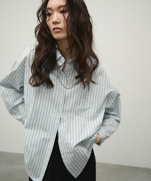 ストライプロングブラウス ≪通常販売≫sheer stripe long shirts（シアーストライプロング