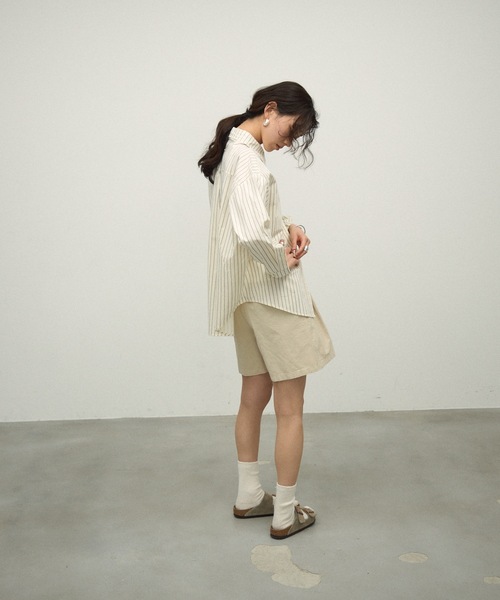 ブラウス シャツ Long sleeve striped shirt / ロングスリーブ