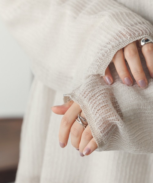 Oshun's様 hunch（ハンチ） ニット セーター シアー モヘアニット レディース