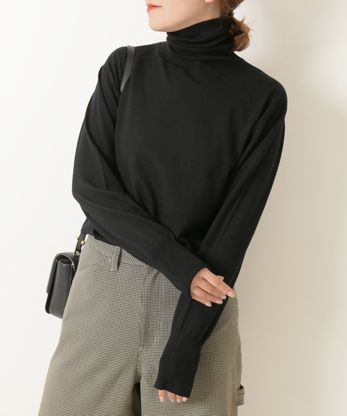 極美品☆スピックアンドスパン　24AW 18Gタートルネックプルオーバー 紺色 追加》18Gタートルネック プルオーバー | スピック＆スパン(Spick and