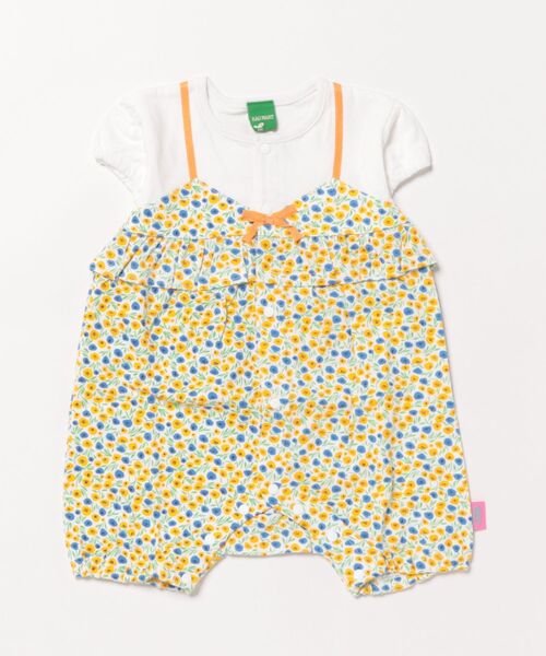 Rag Mart ベビー服 ロンパース フラワープリントロンパース